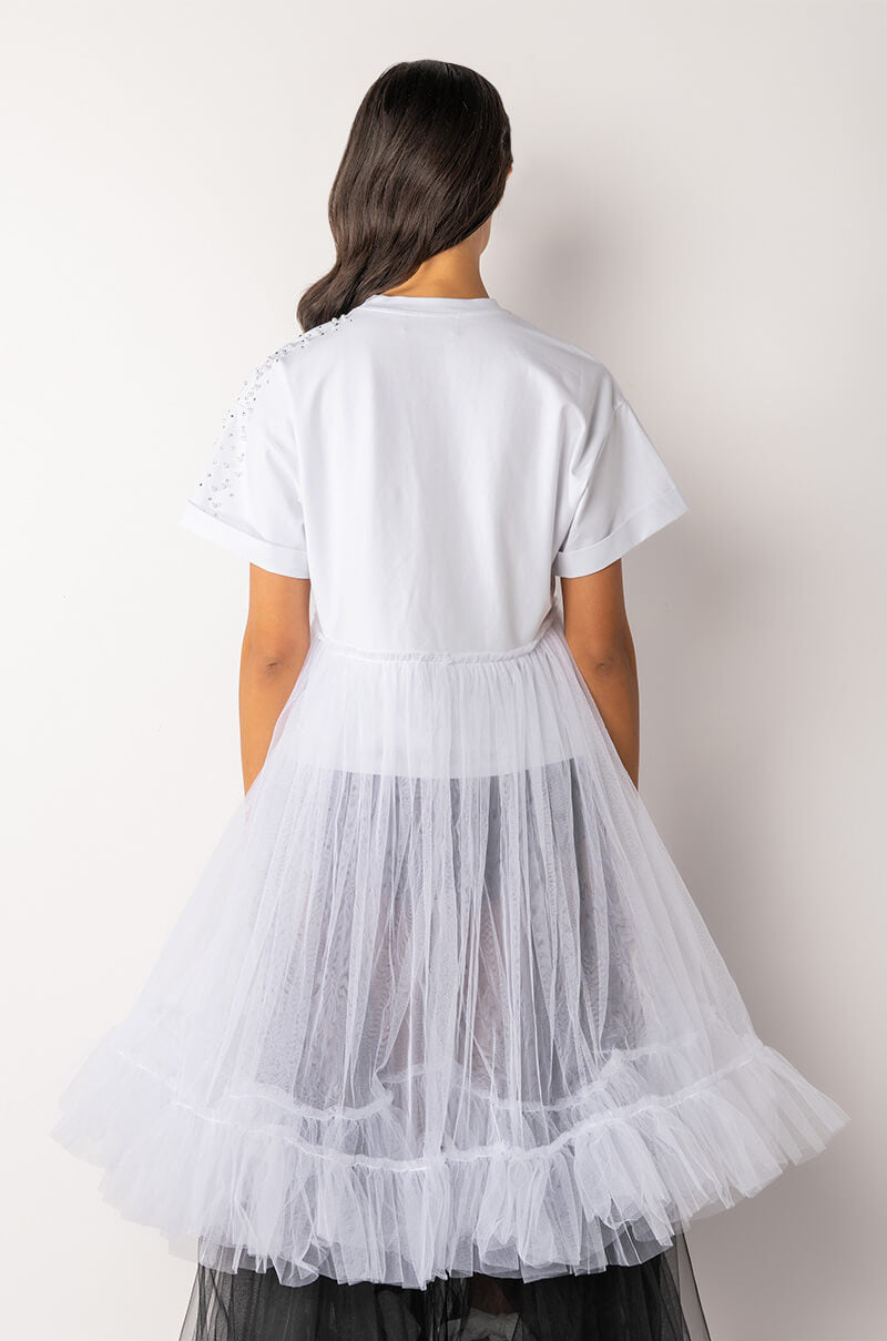 NOT IN THE MOOD OVERSIZED HIGH LOW SHORT SLEEVE TSHIRT