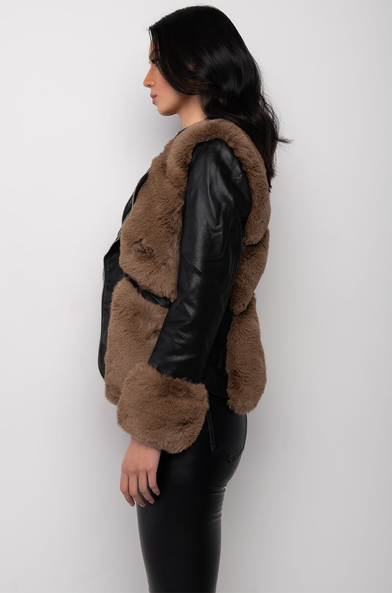 ORION LOLLI FUR MOTO JACKET