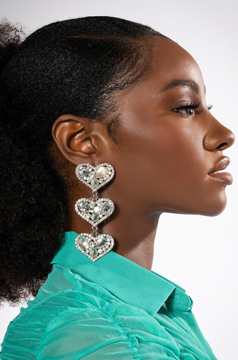 PACK IT UP RHINESTONE DROP EARRINGS