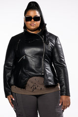 PLUS WALK THIS WAY PU MOTO JACKET
