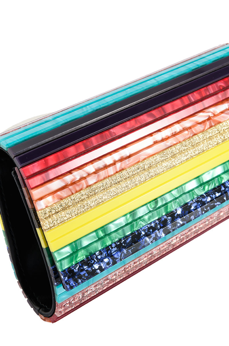 RAINBOW HARD CASE CLUTCH