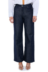 RAW DENIM WIDE LEG JEANS