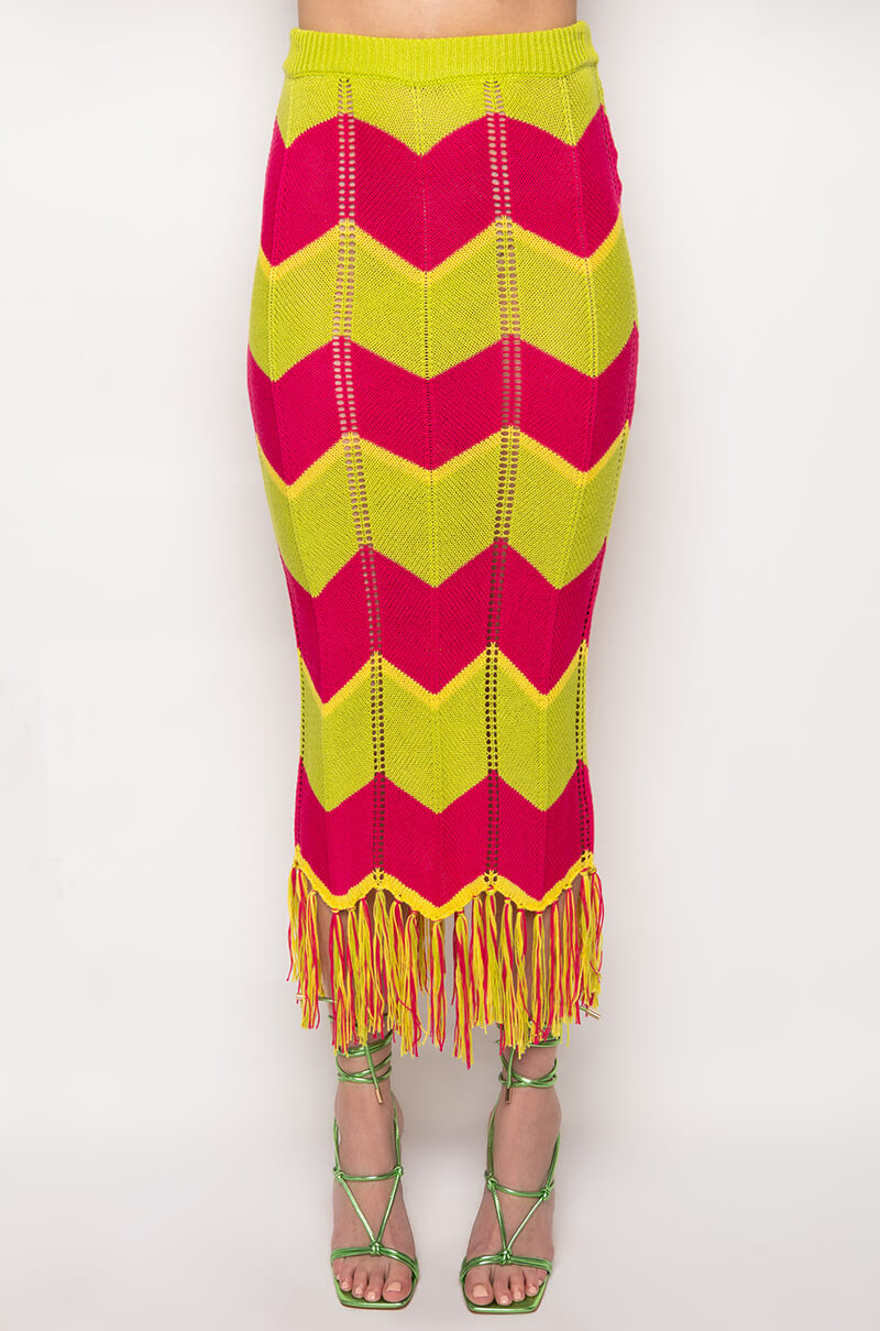 GRENADA ISLAND KNIT MIDI SKIRT