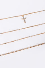 RHINESTONE LAYERED NECKLACE