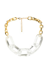 RIGHT THROUGH ME ACRYLIC CHAIN CHOKER