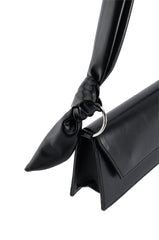 ROSHI BLACK TIE HANDLE PURSE