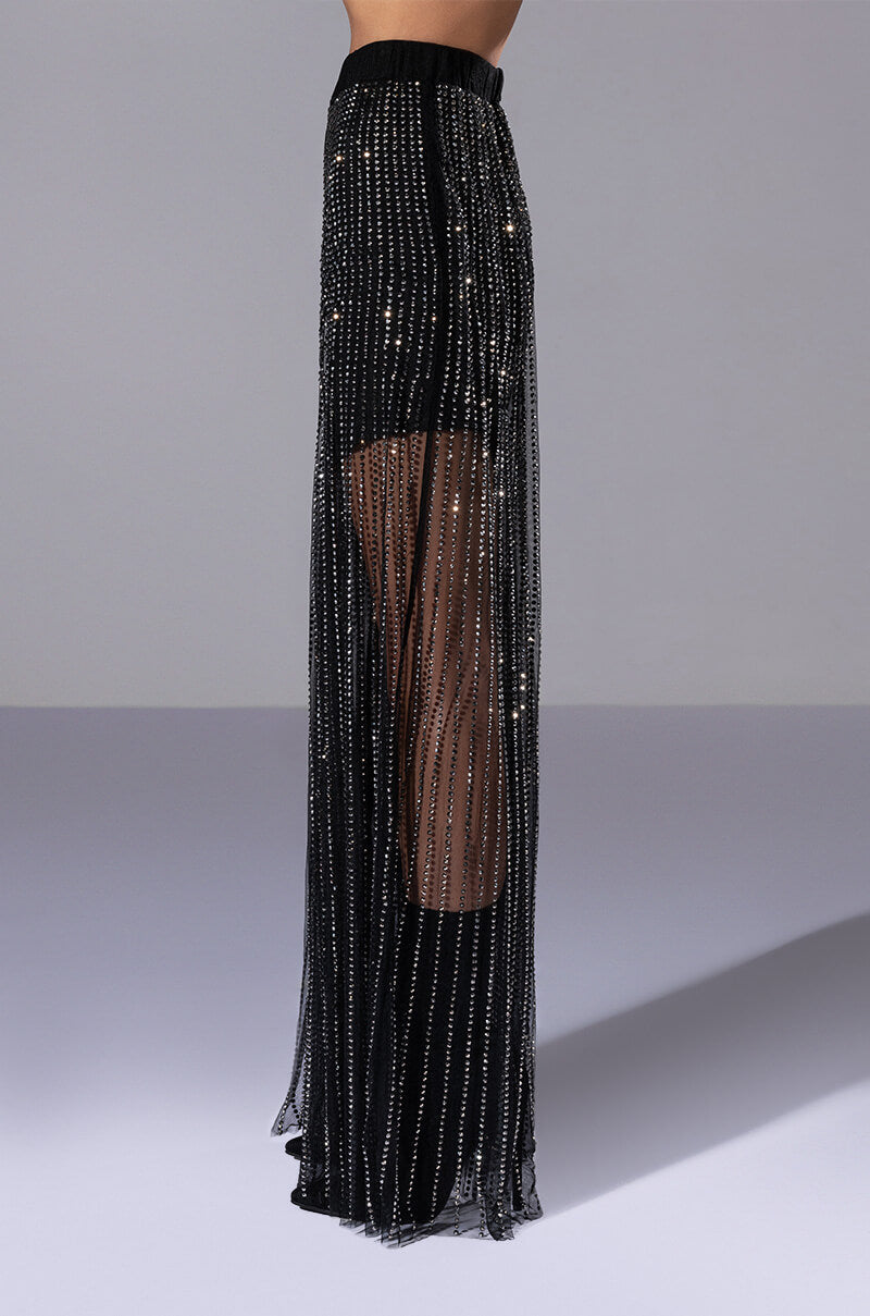 SELENA MESH WIDE LEG PANTS