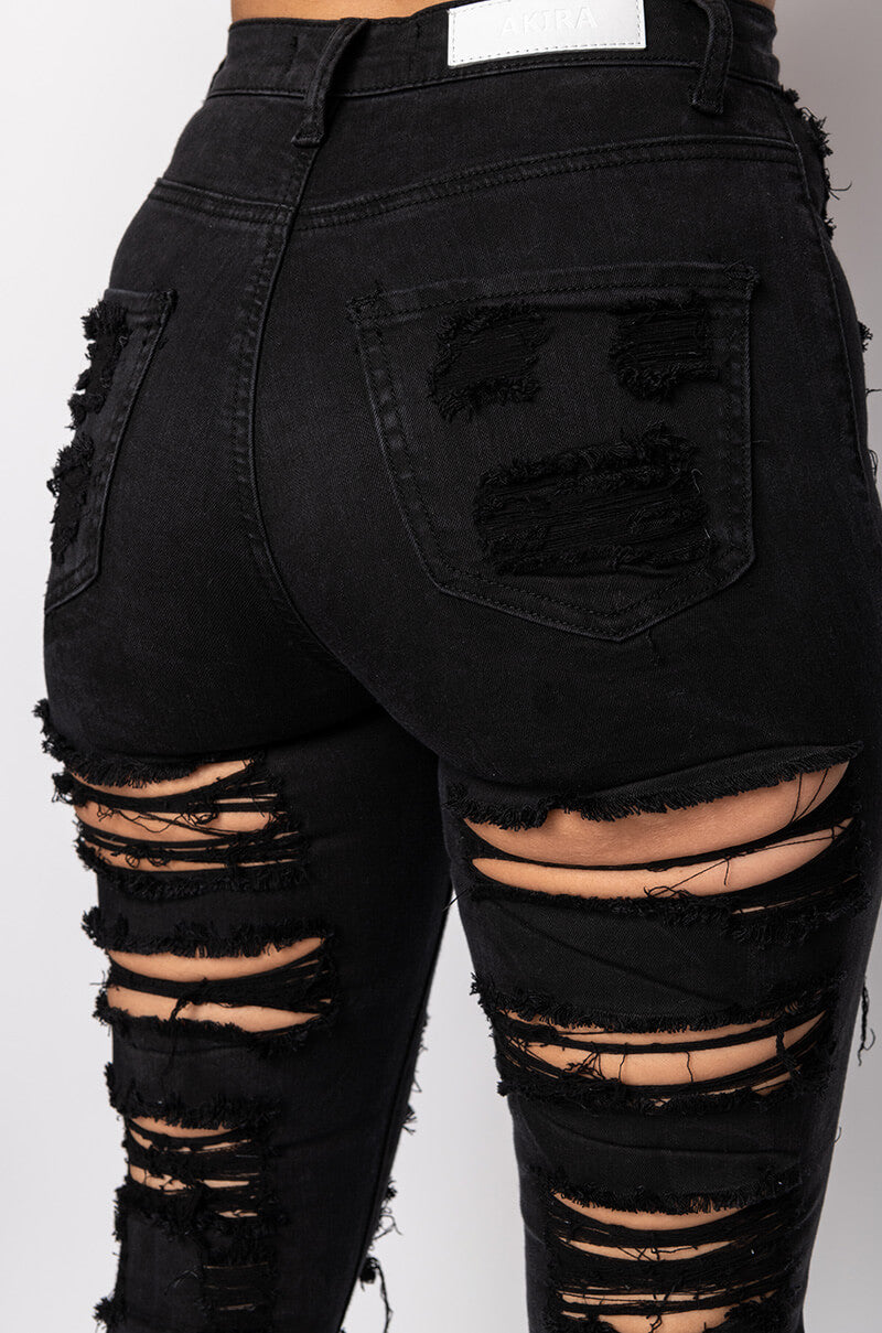 SHOW ME BABY DISTRESSED SKINNY JEANS