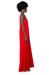 SICILY OVERSIZED SLEEVELESS JUMPSUIT IN RED
