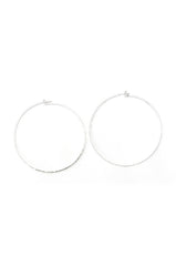 SPARKLE SILVER 80MM RHINESTONE HOOPS
