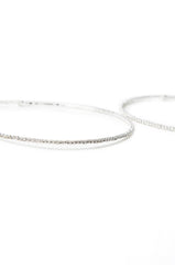 SPARKLE SILVER 80MM RHINESTONE HOOPS