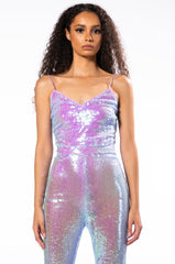 STARSTRUCK SEQUIN V-NECK TANK TOP