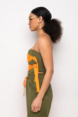 STRAP STRAP COLORBLOCK CORSET