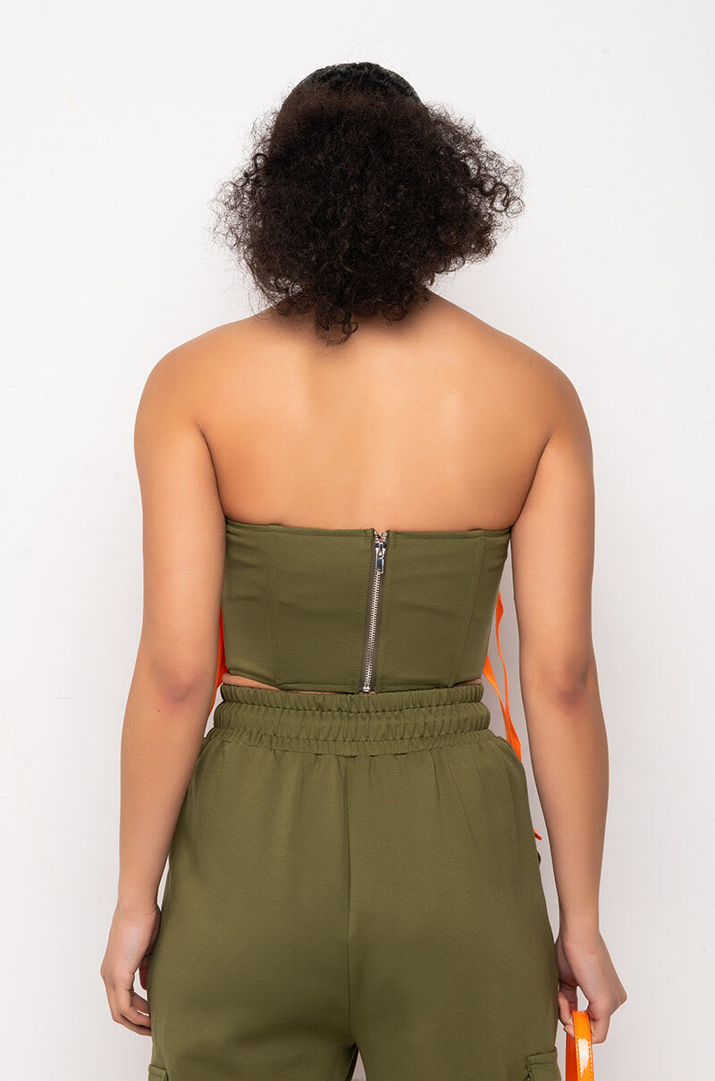 STRAP STRAP COLORBLOCK CORSET