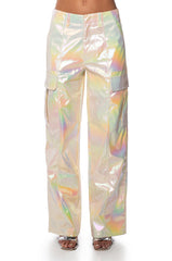 SUPER ASTRONOMICAL WIDE LEG IRIDESCENT CARGO PANT