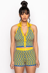SYDNEY HALTER NECK KNIT CROP TOP
