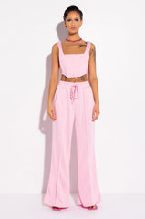 TALK TO ME NICE WIDE LEG JOGGERS