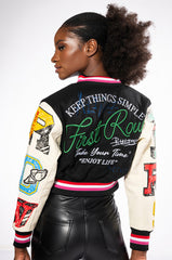 TEAM PLAYER PATCH VARSITY JACKET