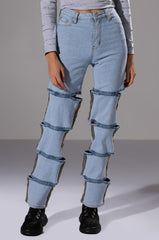 TEMPTATION HIGH RISE LAYERED WIDE LEG JEAN