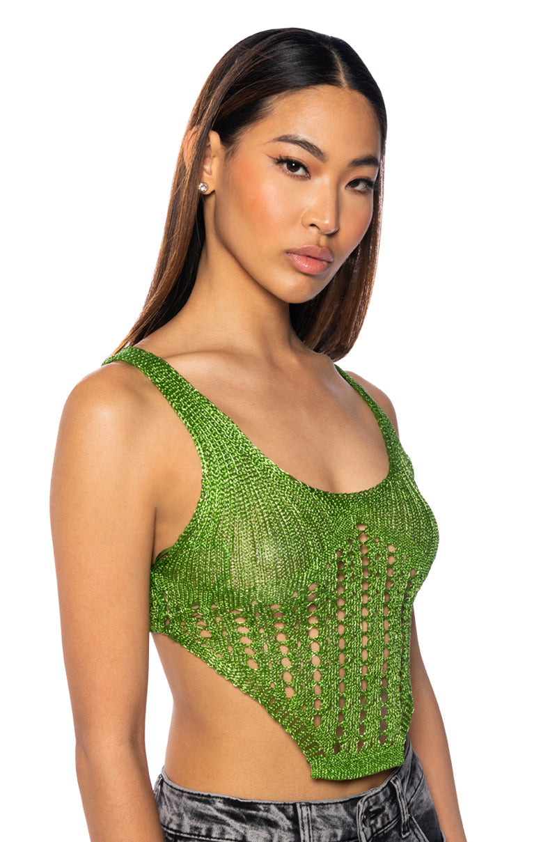 THE LUCKY ONE CROCHET TANK TOP