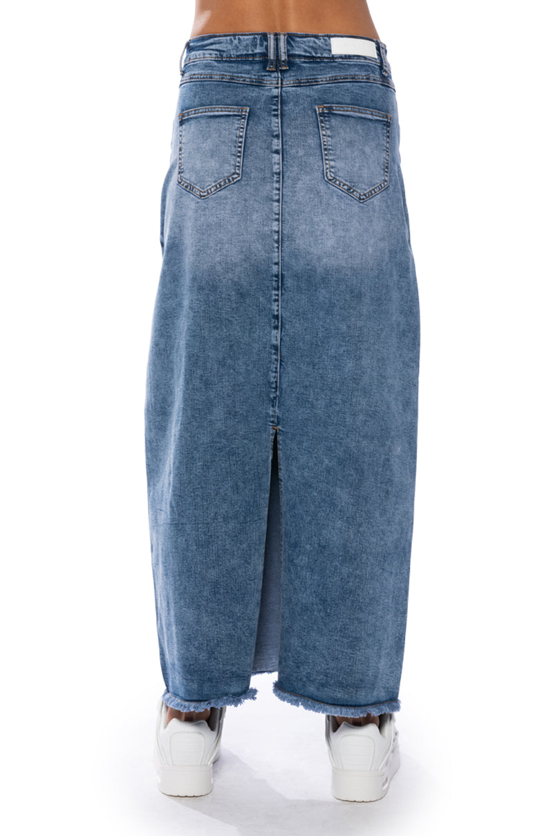 THROWBACK DENIM MAXI SKIRT