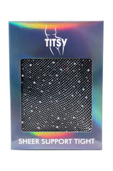 TITSY FINE FISH NET WITH RHINESTONES