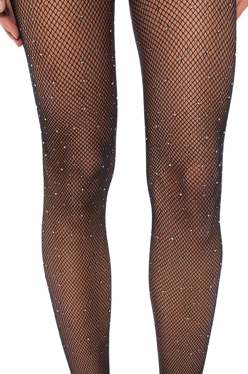TITSY FINE FISH NET WITH RHINESTONES