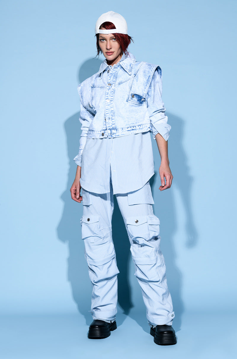 TOTO SEERSUCKER CARGO PANT