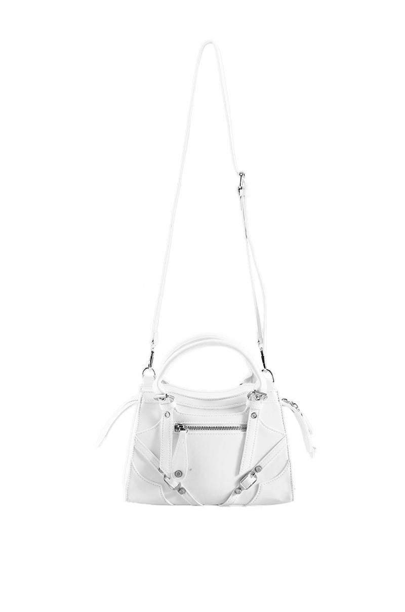 TRACIE WHITE INDUSTRIAL LOOK PURSE