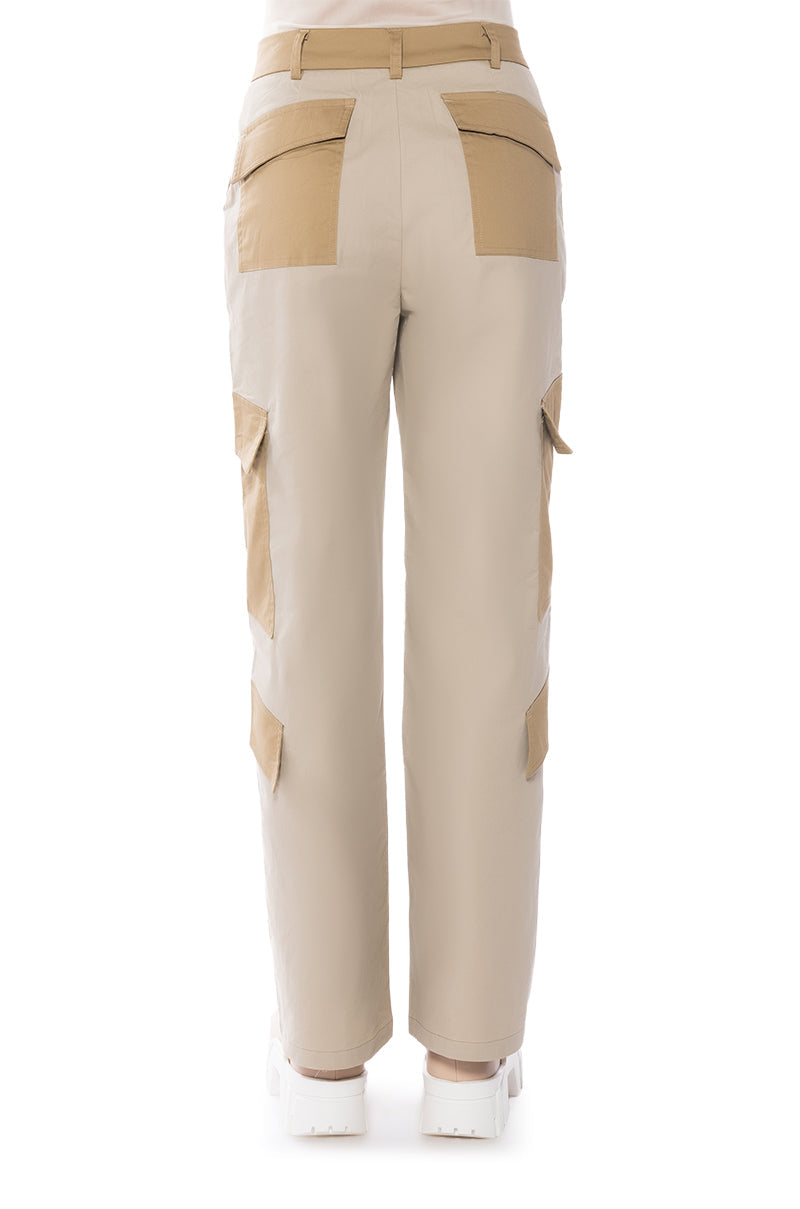 UNBOTHERED RELAXED COLORBLOCKED CARGOS