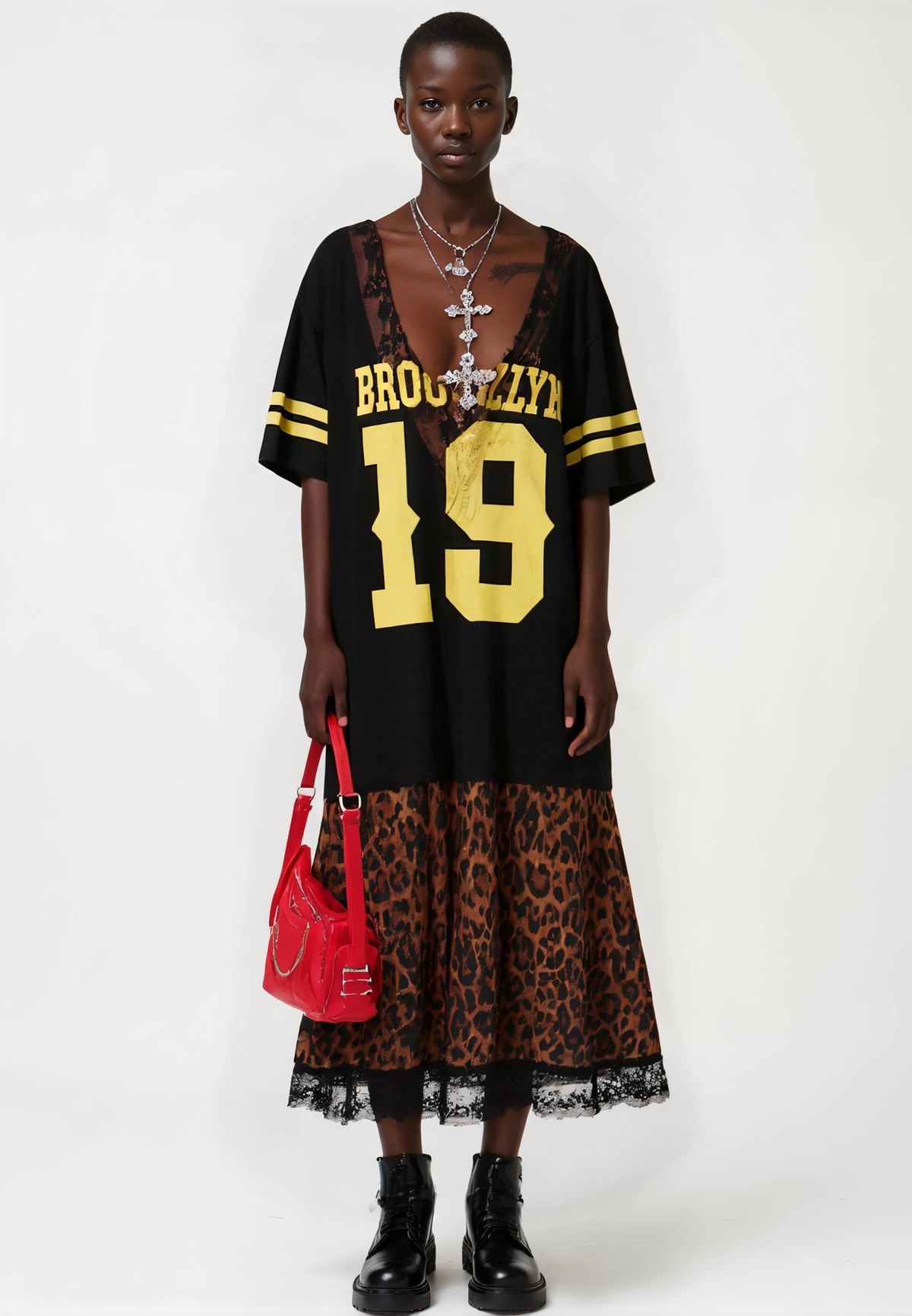 CITY GIRL LAYERED JERSEY MAXI DRESS