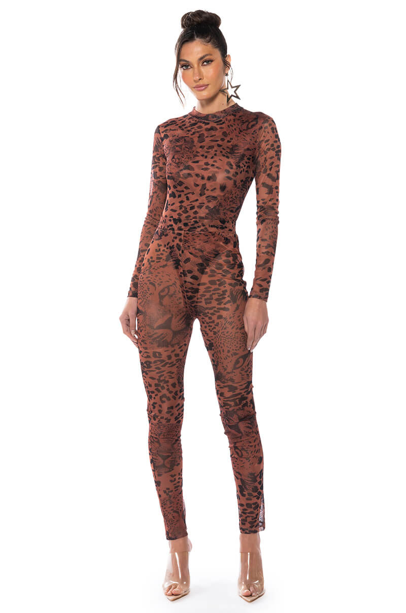 WILD CHEETAH PRINT LONGSLEEVE BODYSUIT
