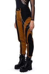 WONKA CHAIN DETAIL COLOR BLOCKED DENIM PANT