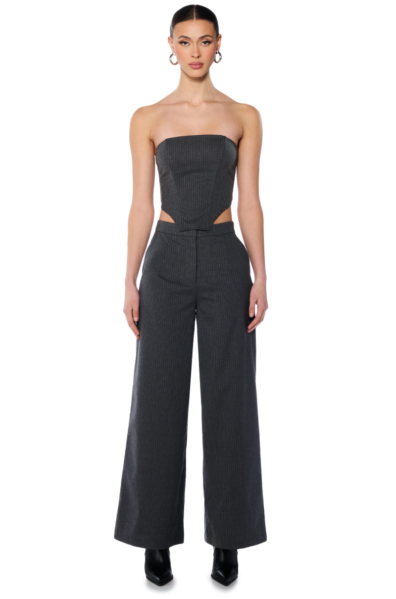 WORK HARD PLAY HARD WIDE LEG TROUSER